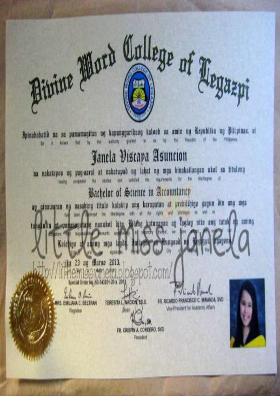 Buy Degree From the Divine Word University