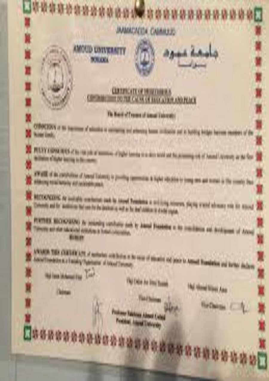 buy degree drom the Jaamacadda Camuud