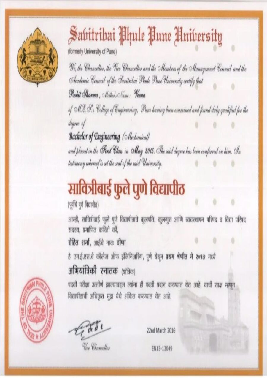 Buy college degree from The Savitribai Phule Pune University