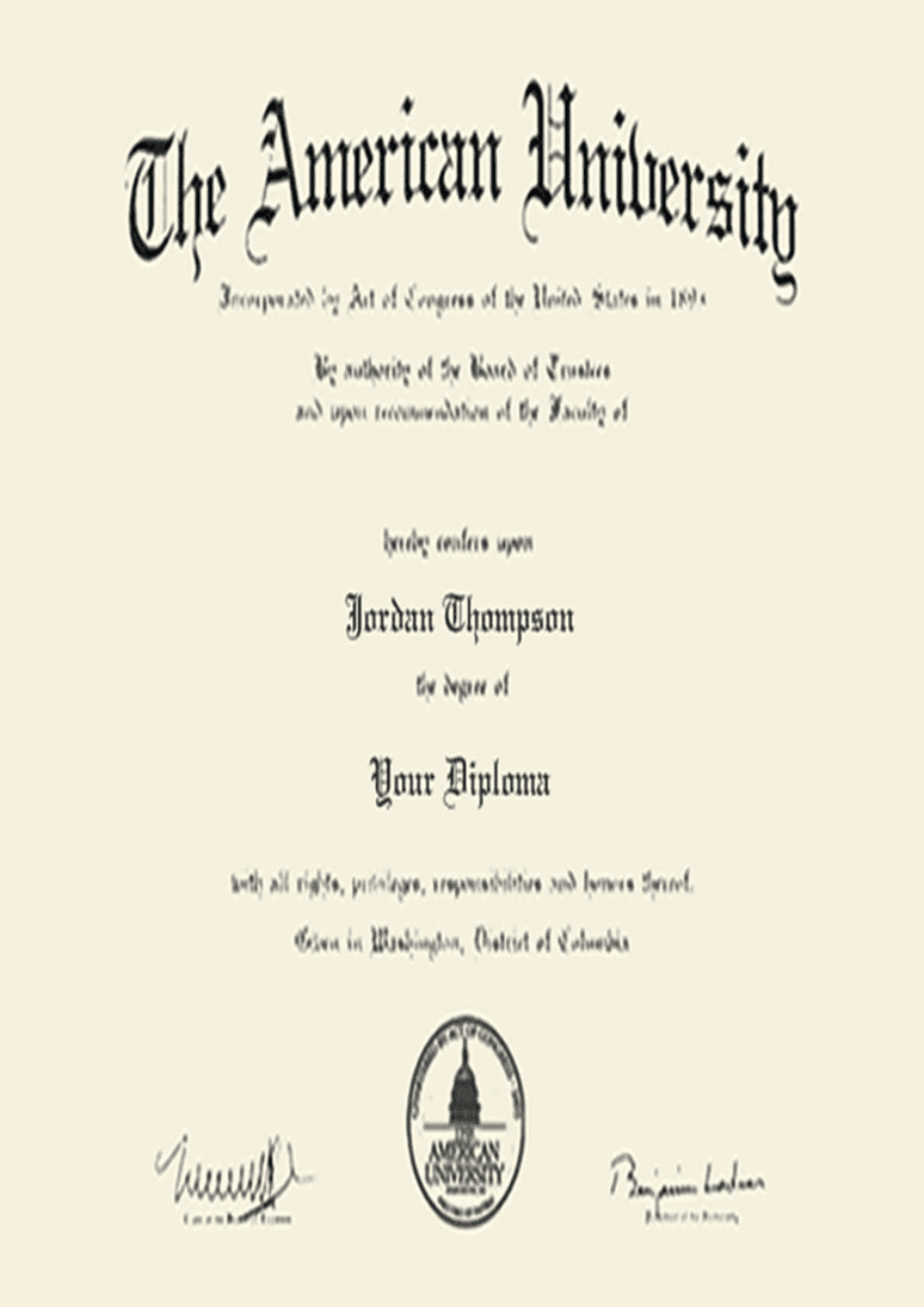 Buy college degree from The American University