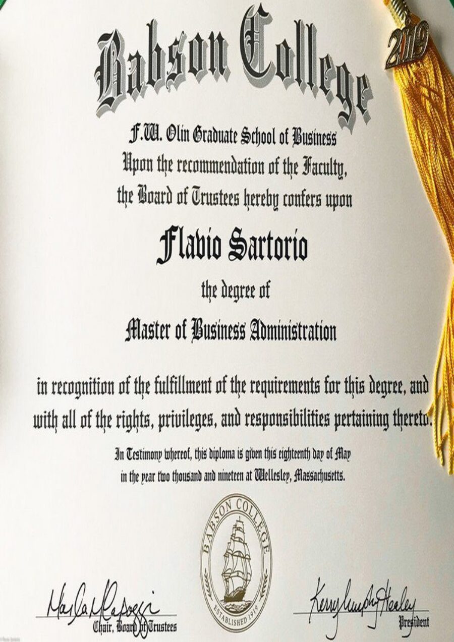 Buy college degree from The Babson College