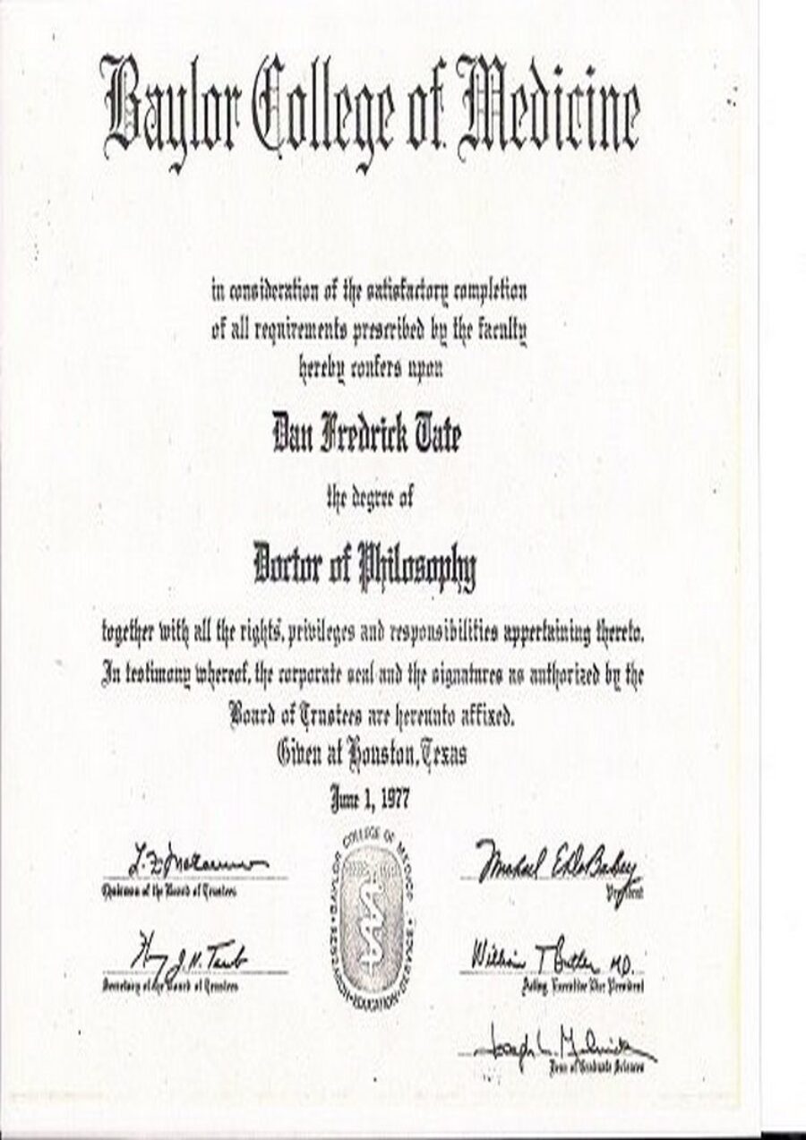 Buy college degree from The Baylor College of Medicine