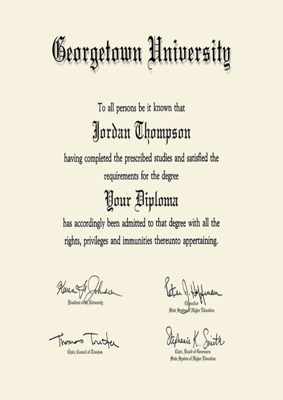 Buy college degree from The Georgetown University