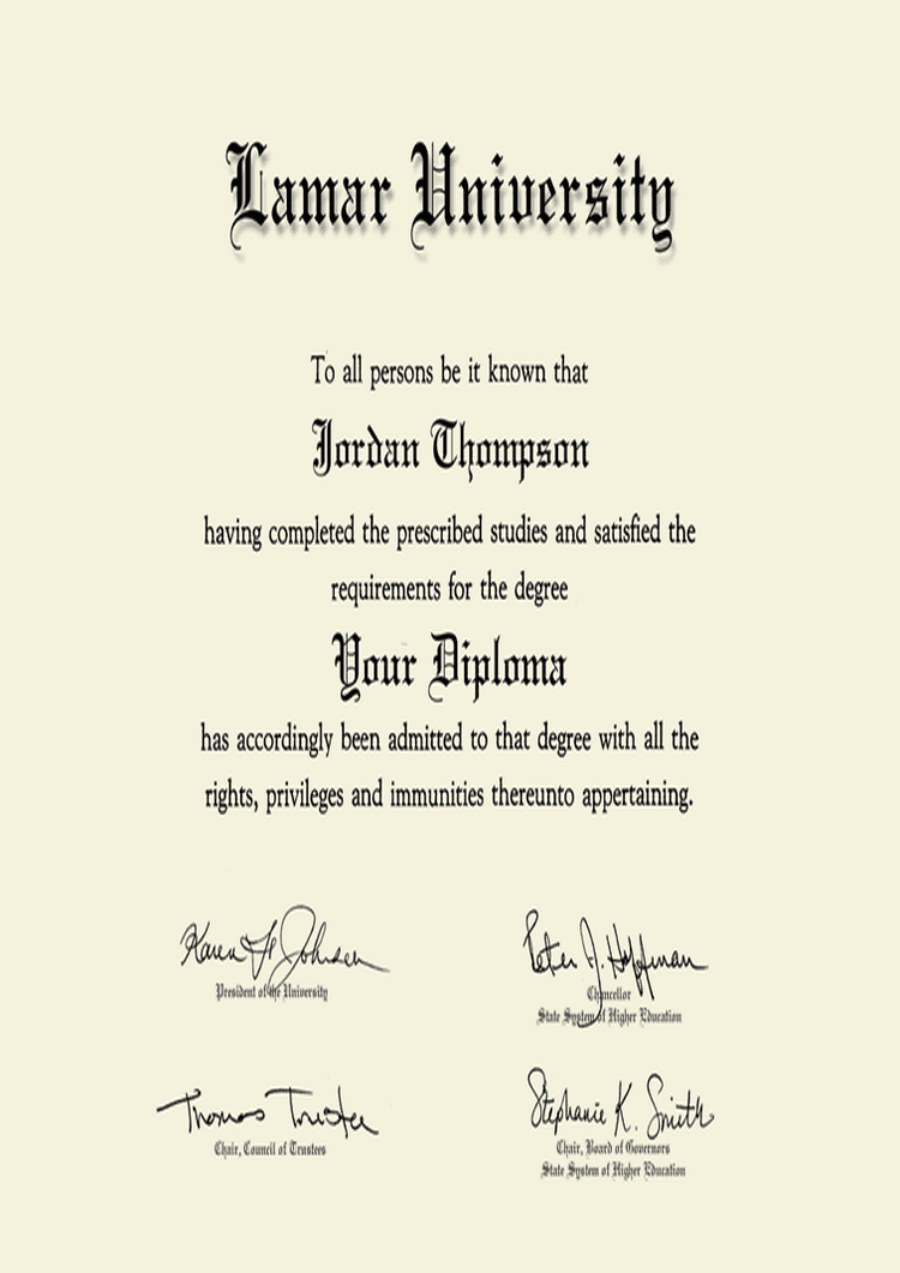 Buy college degree from The Lamar University