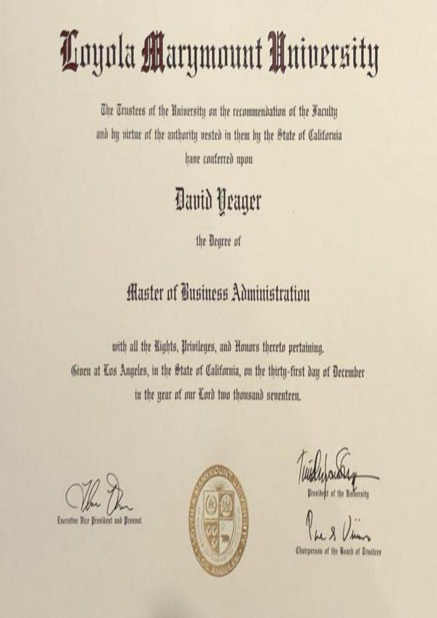 Buy college degree from The Loyola Marymount University