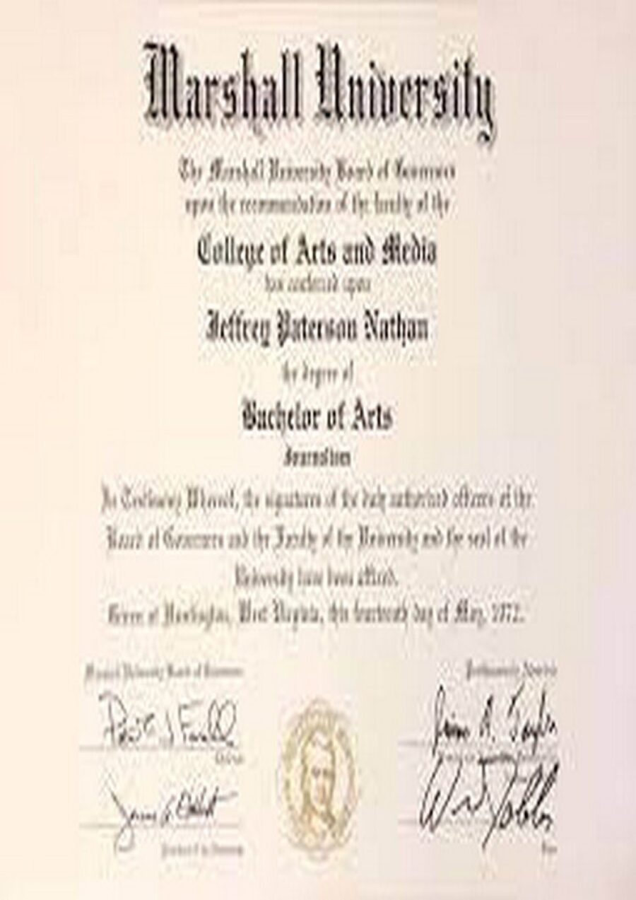 Buy college degree from The Marshall University