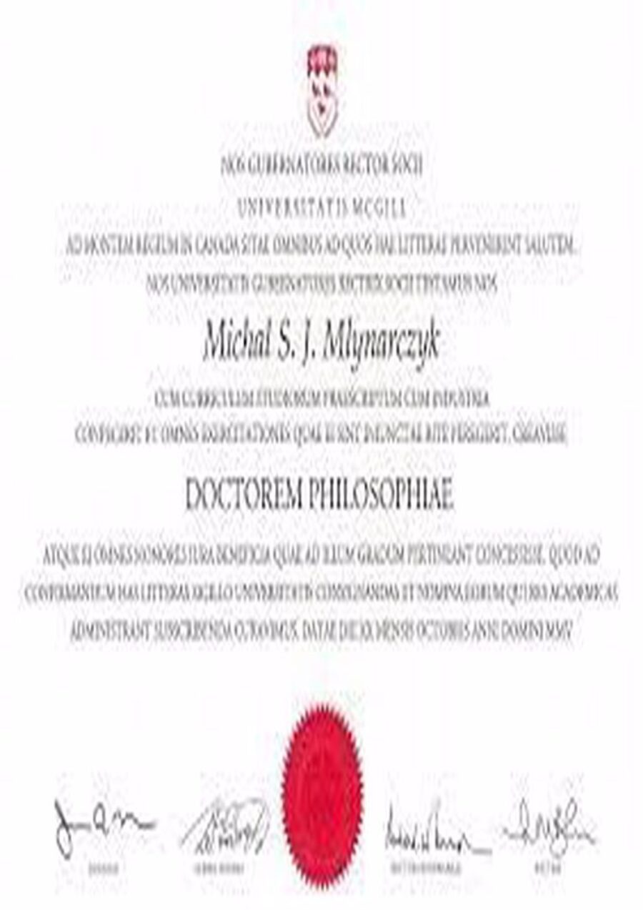 Buy college degree from the McGill University