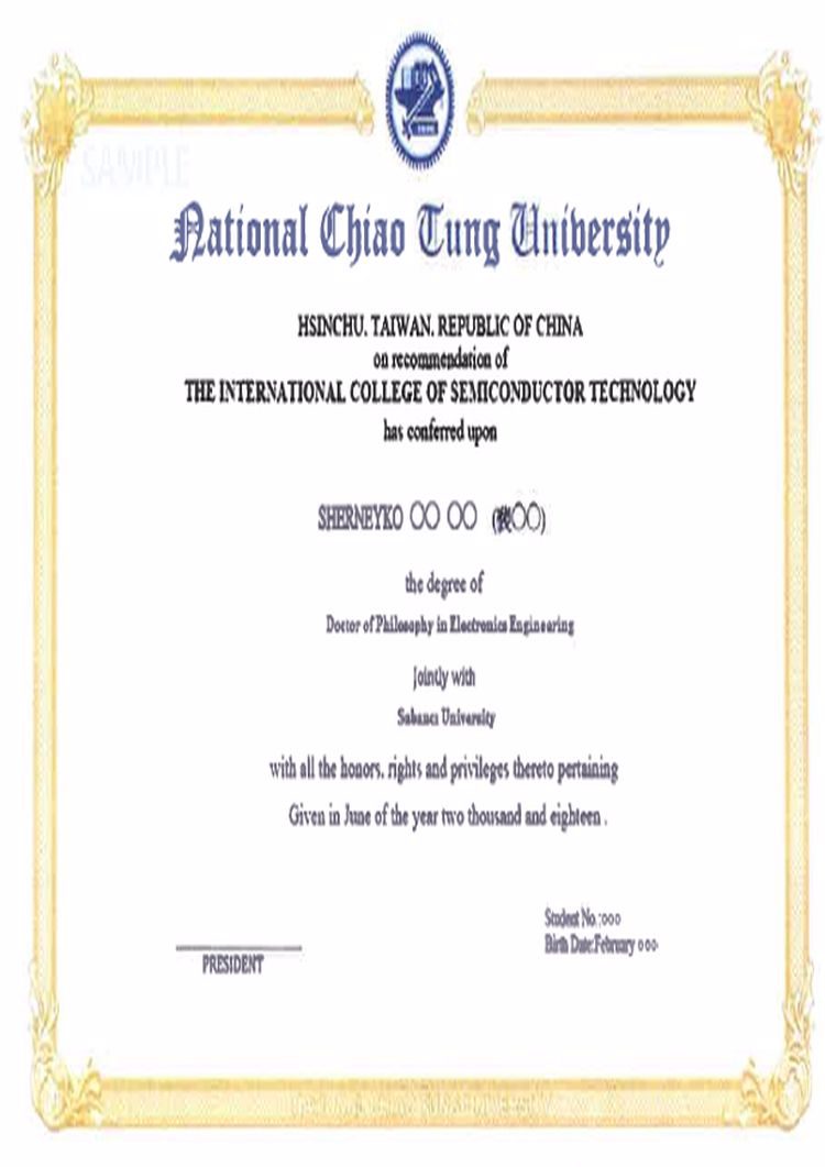 Buy college degree from the National Chiao Tung University