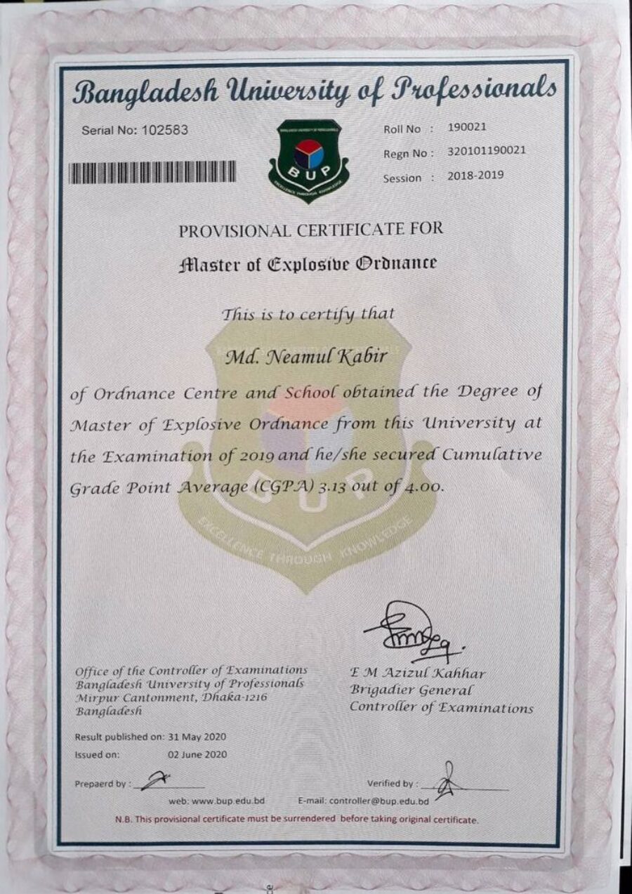Buy college degree from the National University, Bangladesh