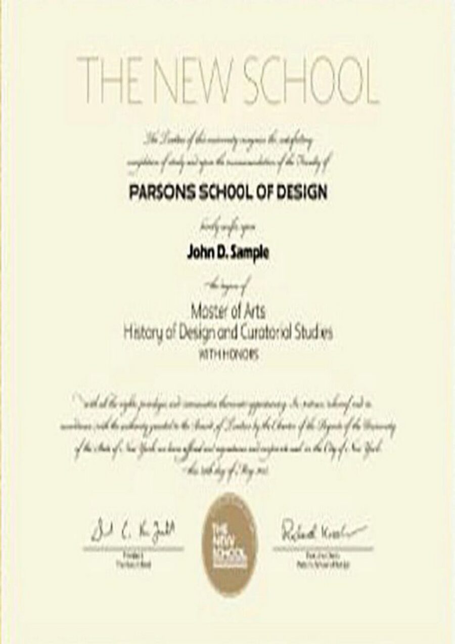 Buy college degree from The New School
