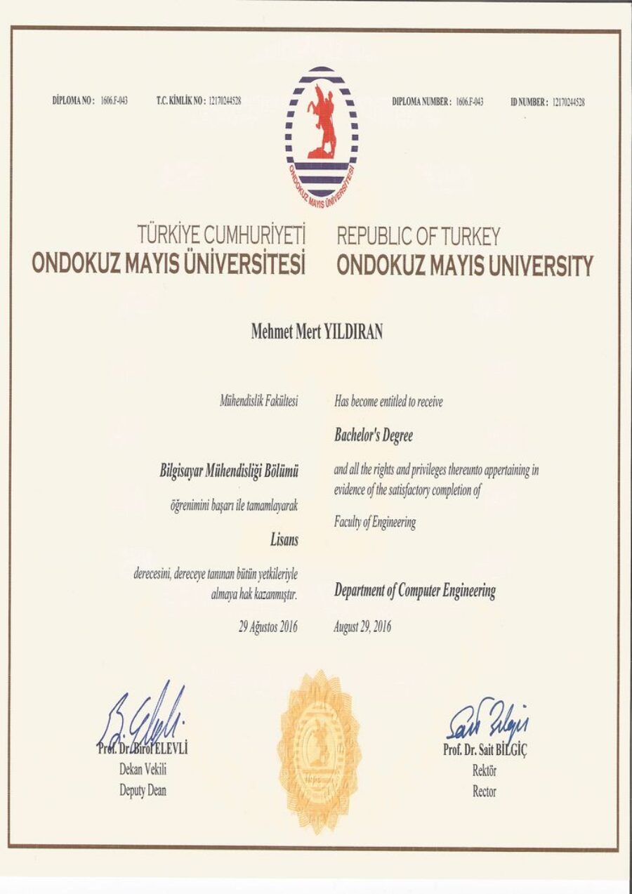 Buy college degree from the Ondokuz Mayis Üniversitesi