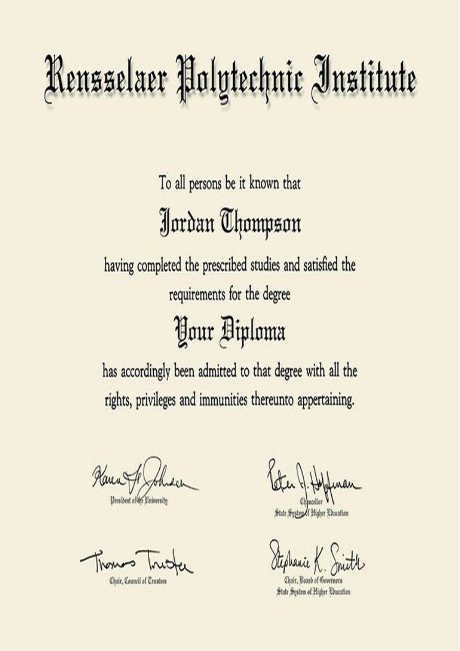 Buy college degree from The Rensselaer Polytechnic Institute