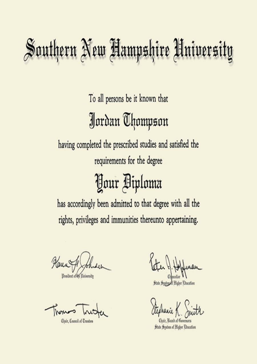 Buy college degree from The Southern New Hampshire University