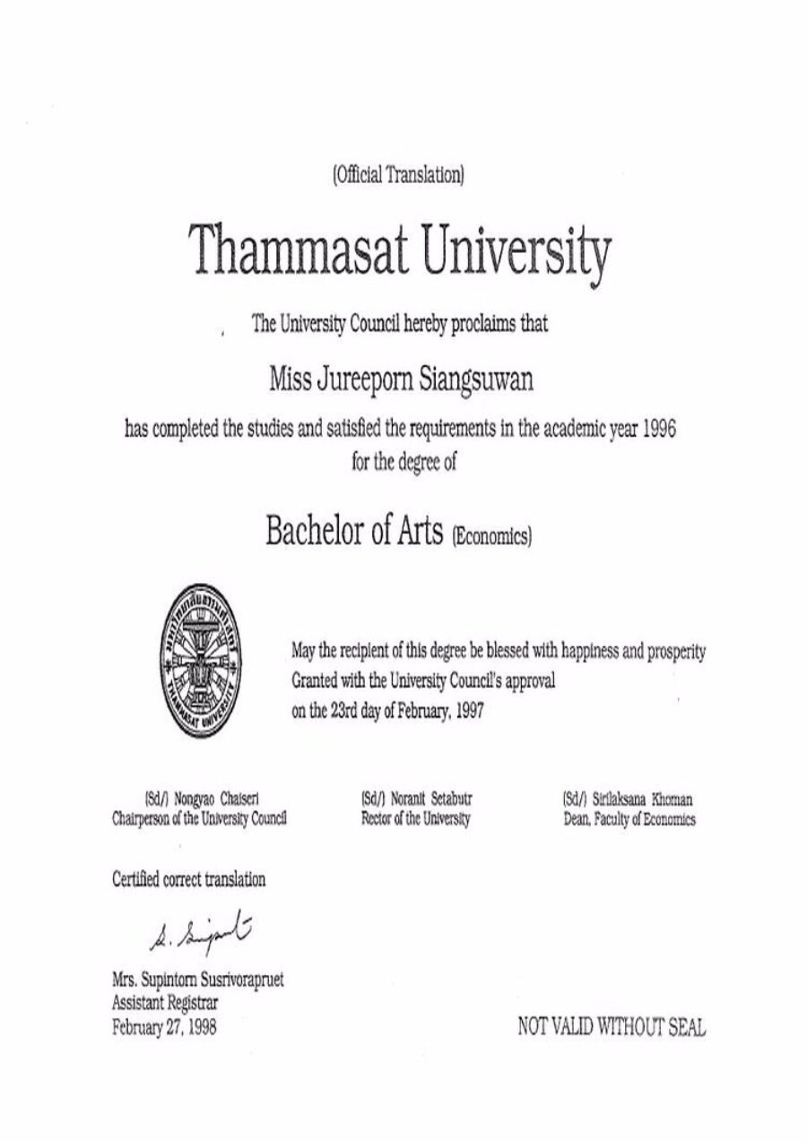 Buy college degree from the Thammasat University