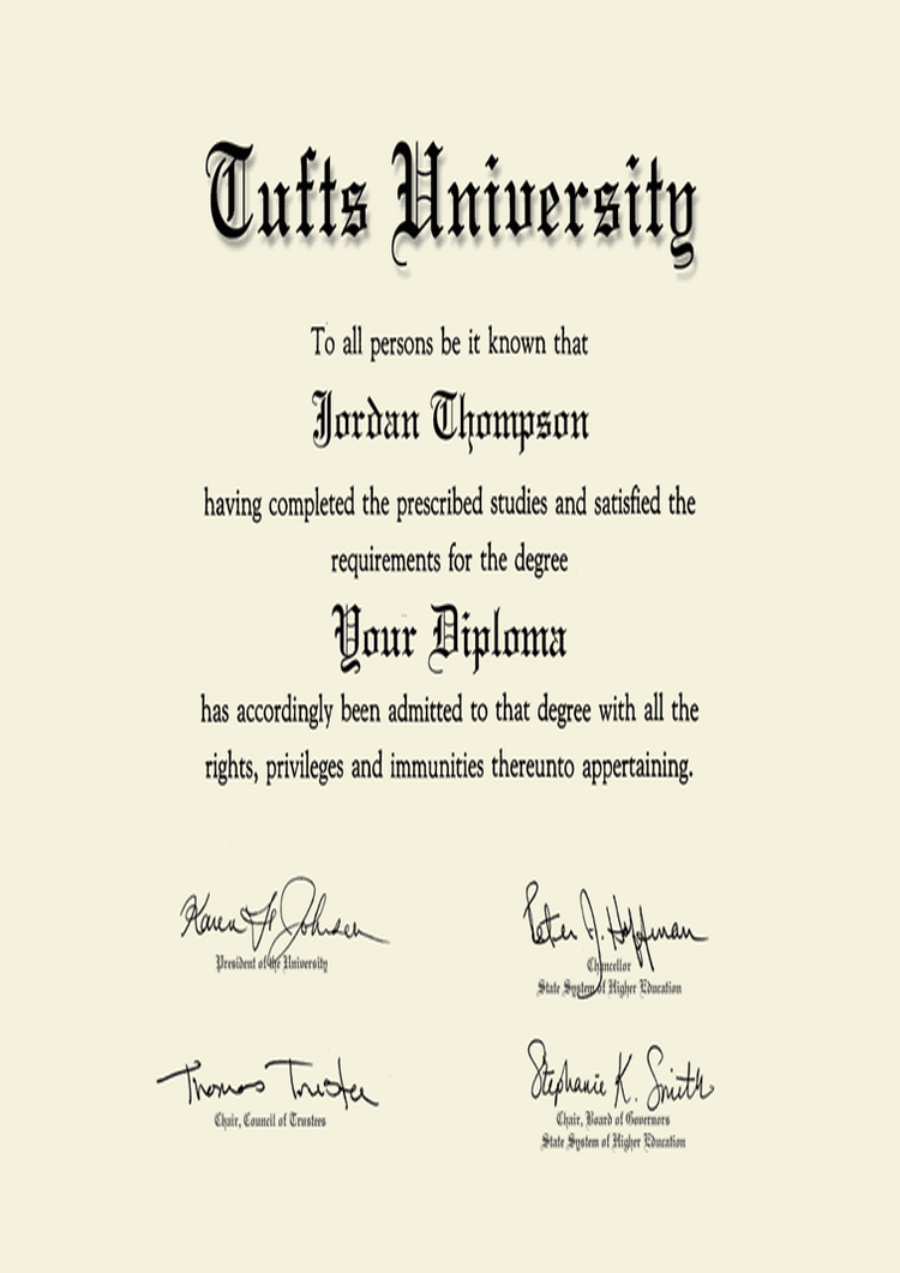 Buy college degree from The Tufts University