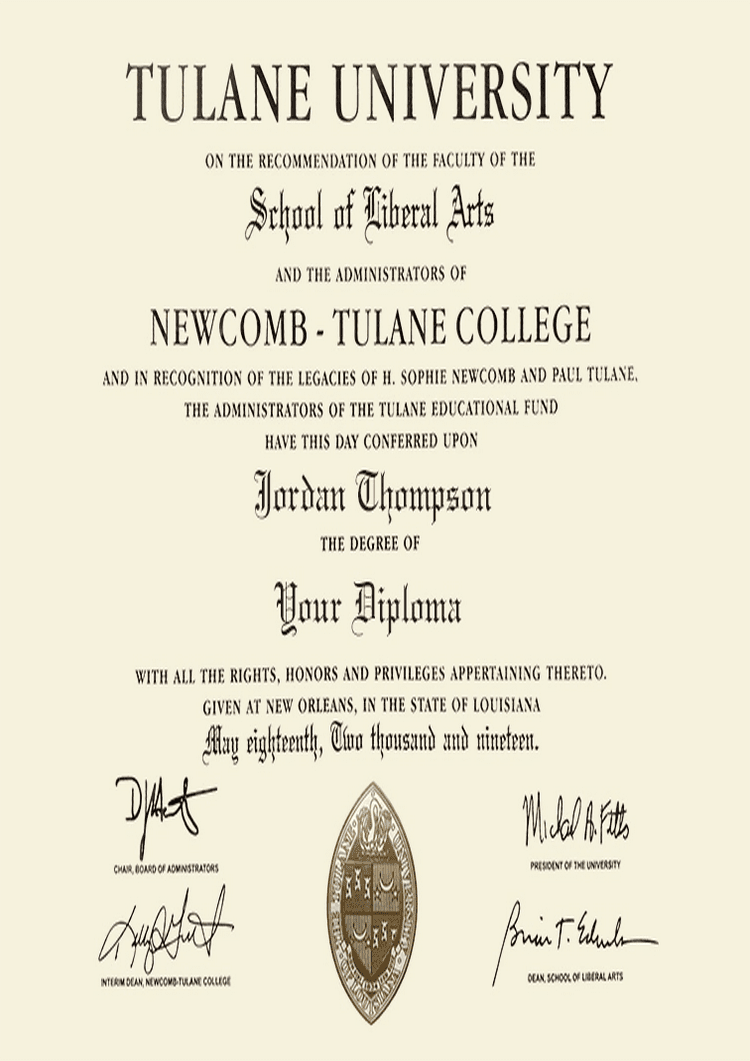 Buy college degree from The Tulane University