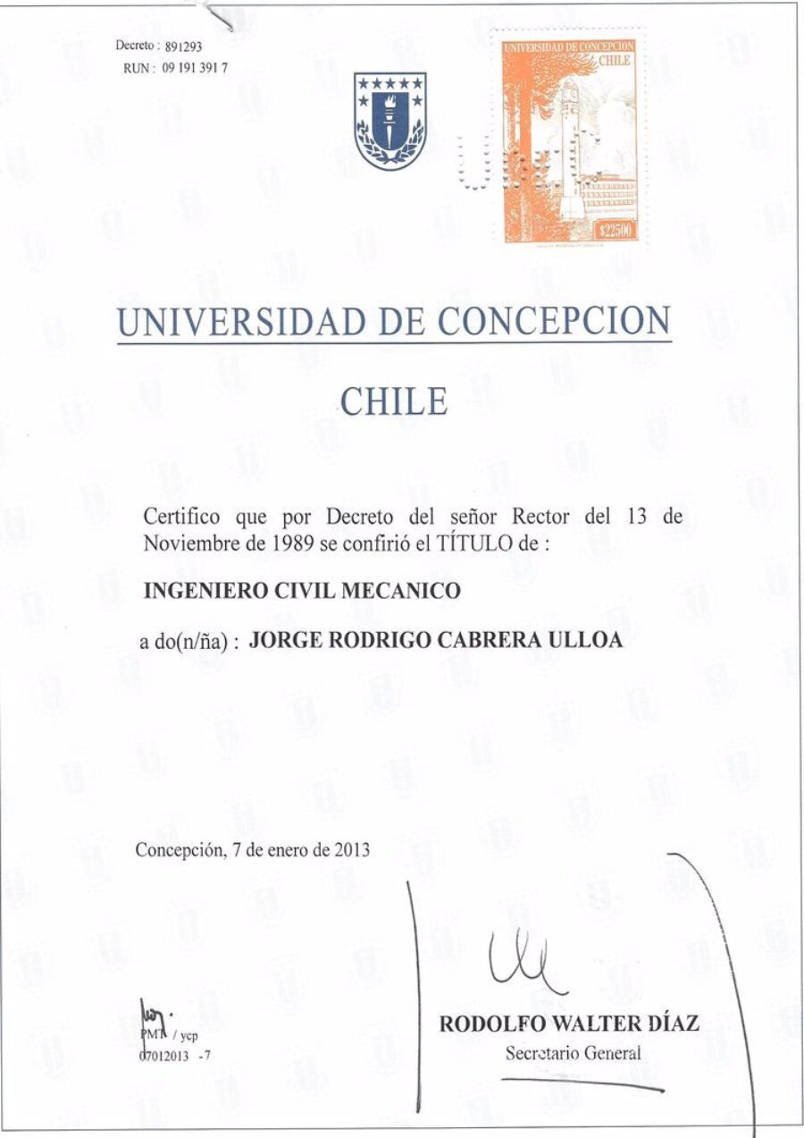 Buy college degree from The Universidad de Concepción