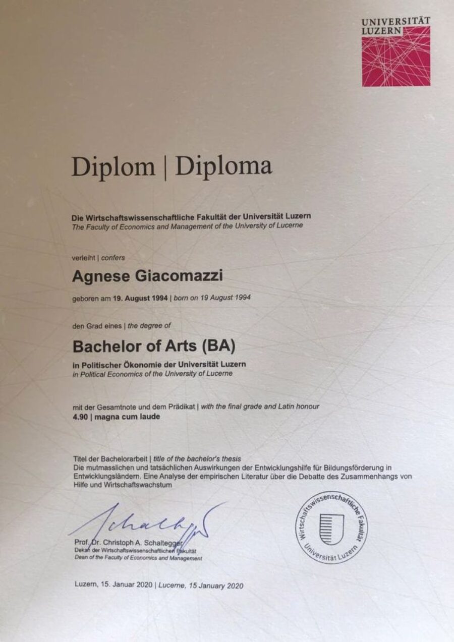 Buy college degree from the Universität Luzern