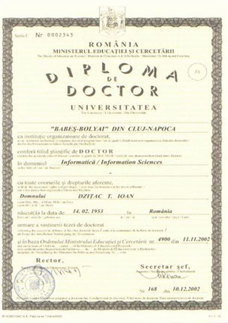 Buy college degree from the Universitatea Babes-Bolyai