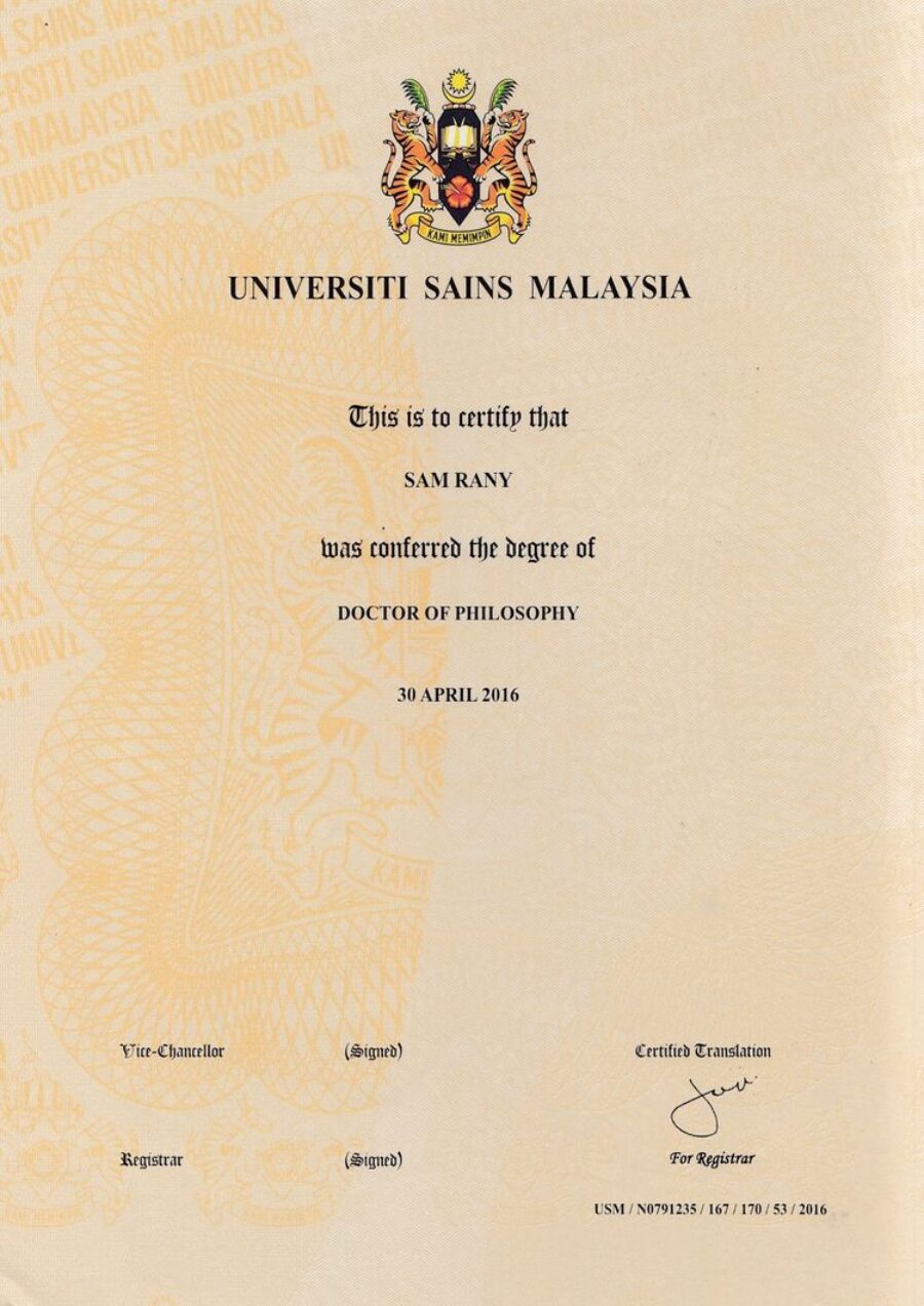 Buy college degree from The Universiti Sains Malaysia