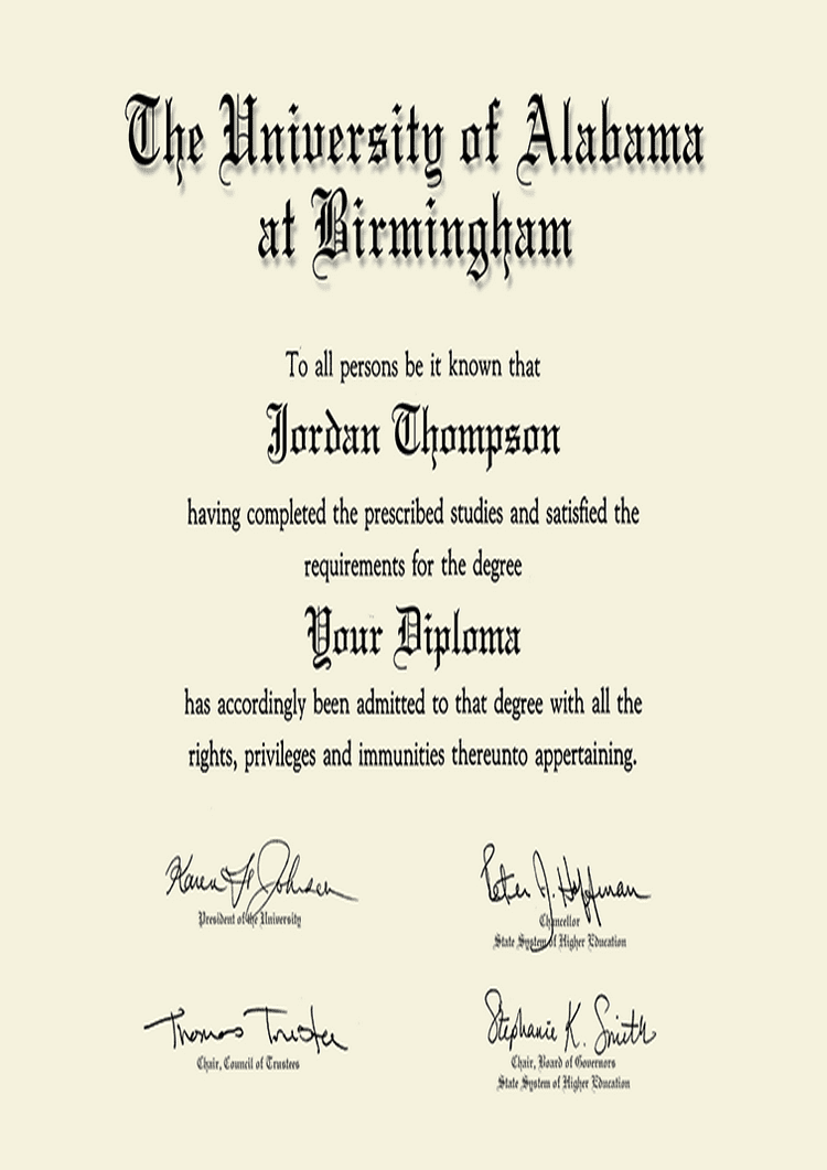 Buy college degree from The University of Alabama at Birmingham