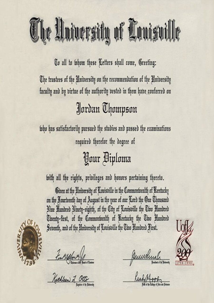 Buy college degree from The University of Louisville