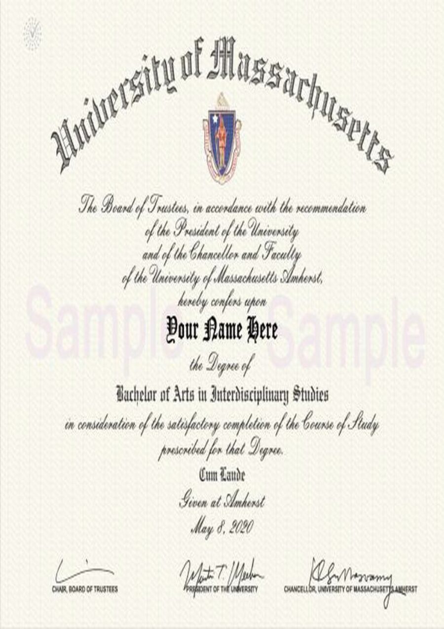 Buy college degree from The University of Massachusetts Amherst