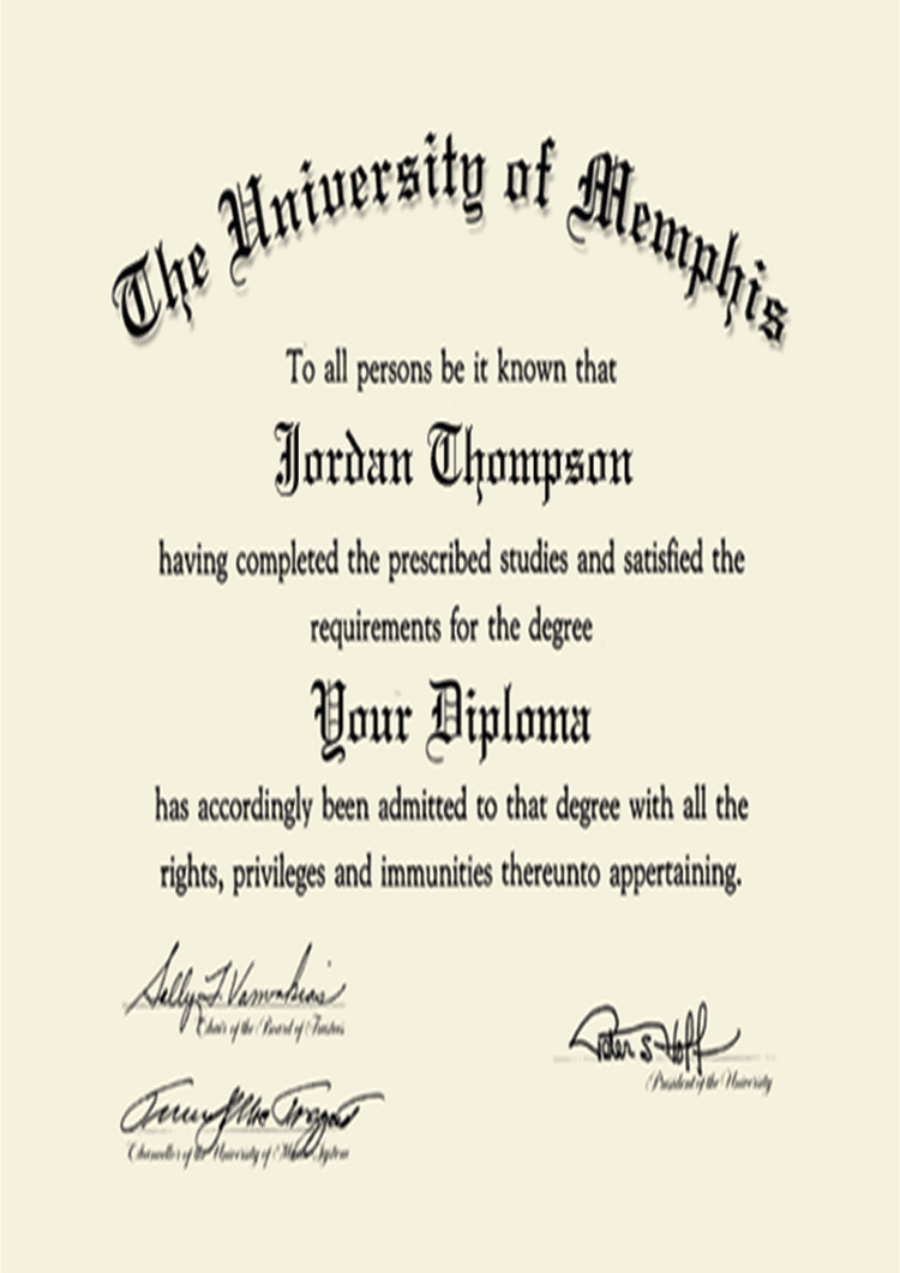 Buy college degree from The University of Memphis