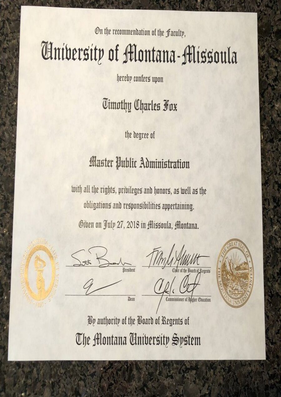 Buy college degree from The University of Montana