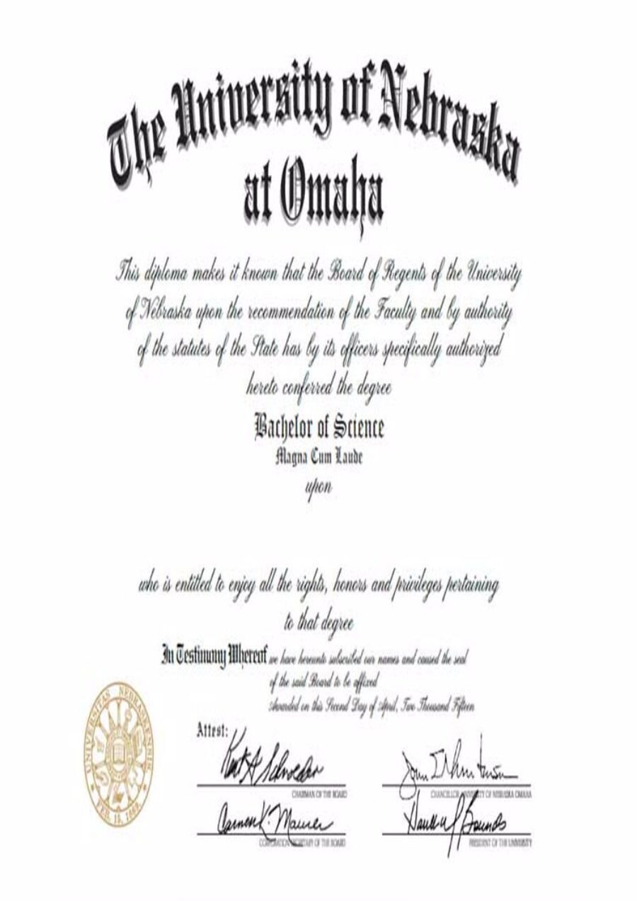 Buy college degree from The University of Nebraska at Omaha