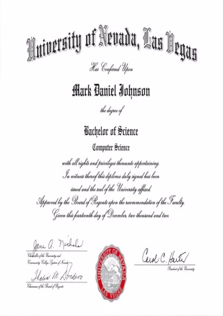 Buy college degree from The University of Nevada, Las Vegas