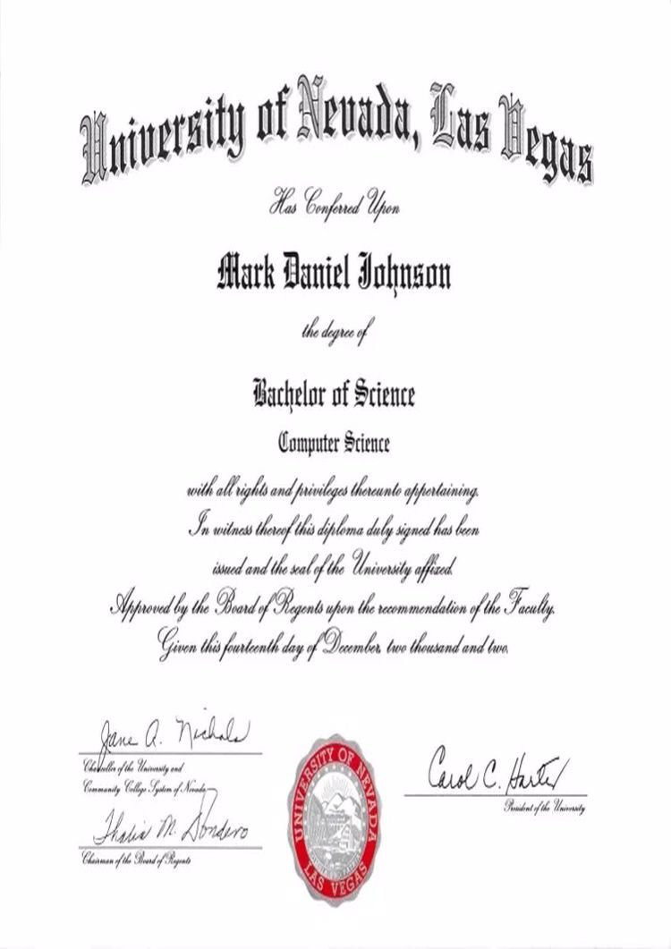 Buy college degree from The University of Nevada, Las Vegas