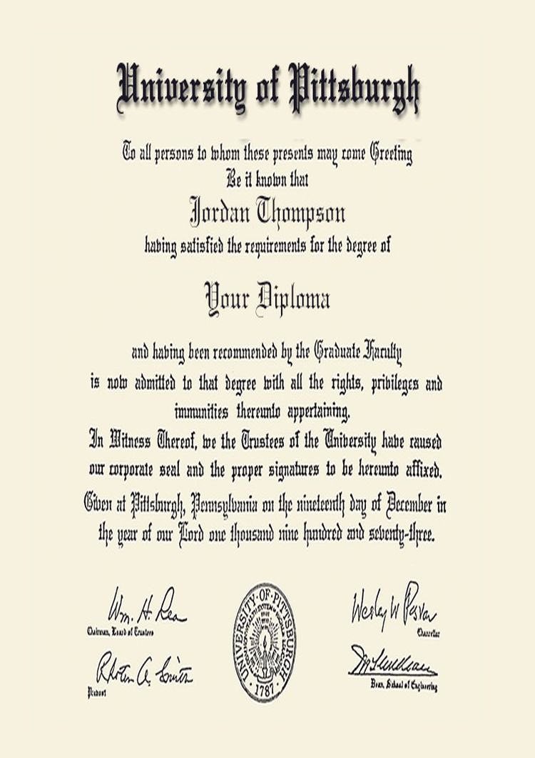 Buy college degree from The University of Pittsburgh