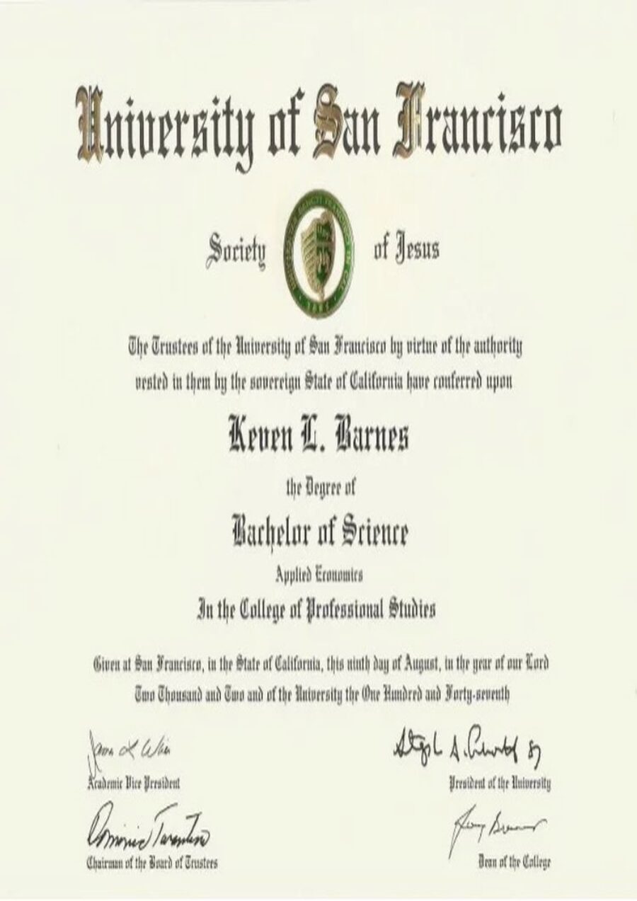 Buy college degree from The University of San Francisco