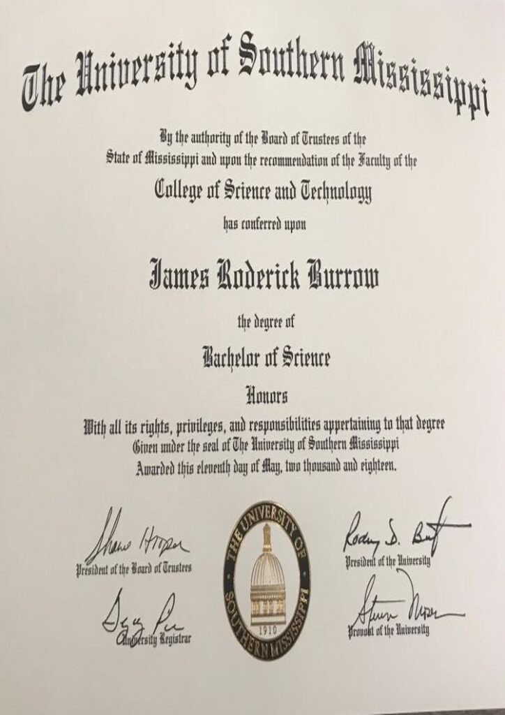 Buy college degree from The University of Southern Mississippi
