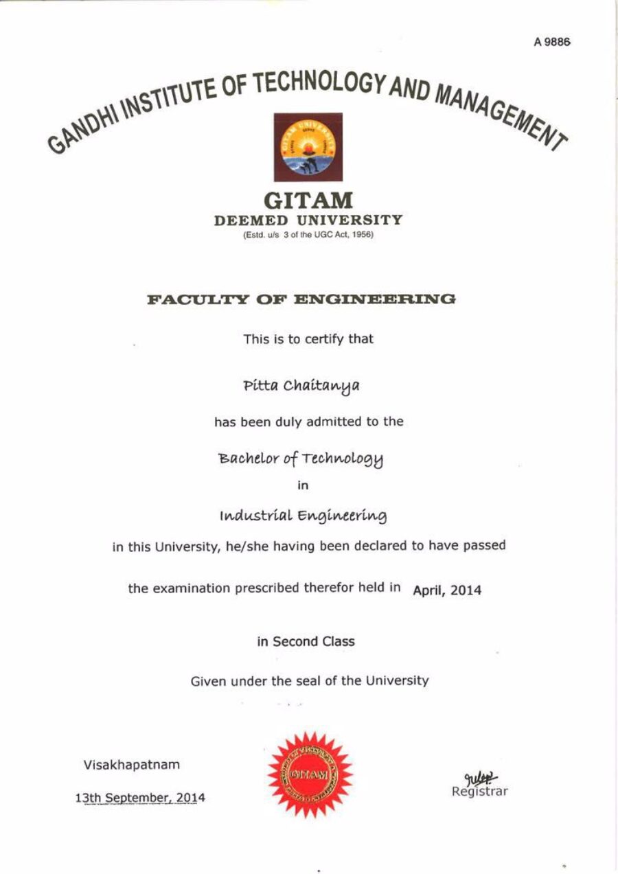 Buy college degree from The Gandhi Institute of Technology and Management
