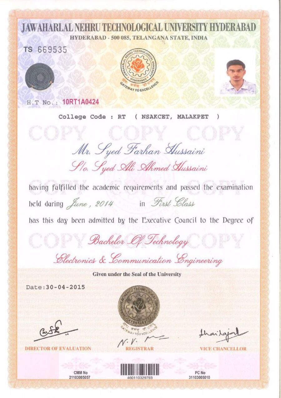 Buy college degree from The Jawaharlal Nehru Technological University, Kakinada