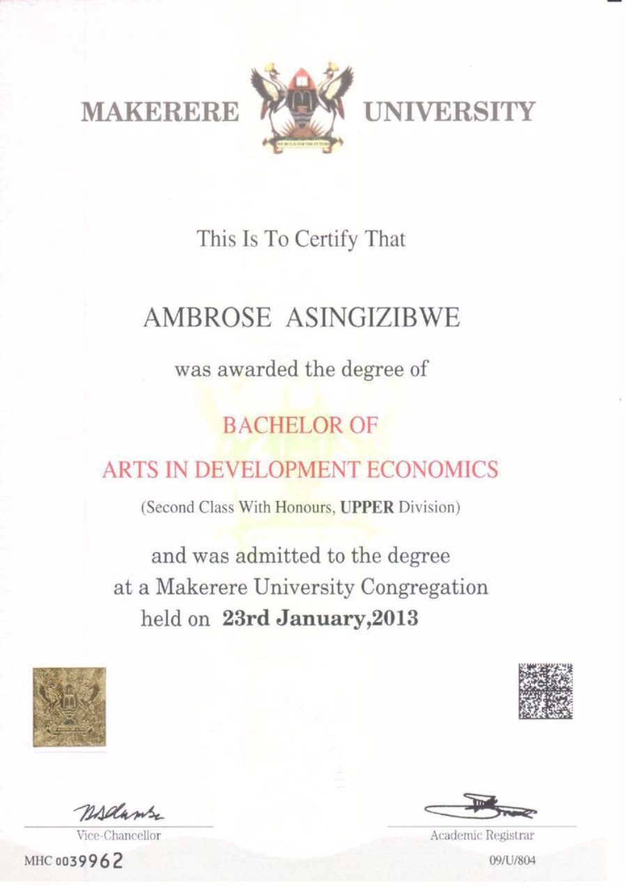 Buy college degree from The Makerere University